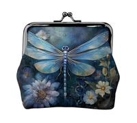 Art Blue Dragonfly Lightweight Wallet Minimalist Wallet For Daily Commute And Travel Adventures, Black, One Size, Art Deco