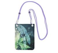 Art Blue Dragonfly1 Print Small Crossbody Bags For Women Trendy, Phone Purse With Adjustable Strap,For Hiking Travel, Purple, One Size