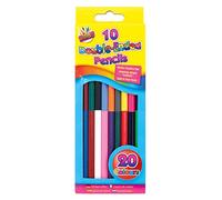 ART BOX 10 Double Ended Colouring Pencils, Various, 200mm by 77mm by 8mm