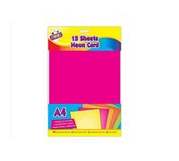 ART BOX 15 Sheets A4 Neon Card, 5013922068756