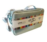 Art Box Maxi Skylinecolor 174 Pieces Glitter Aqua Green with Wooden Crayons MINA 4.2 - Limited Edition by Pool Over with Free Sequin Pen 6 Pens in 1