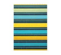Art Brick Puzzle 4x5.5in Building Block 3D Jigsaw with UV Yellow and Blue Stripes Printed Design
