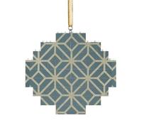 Art Brick Puzzle Lozenge Shaped 3D Jigsaw DIY Building Block Ornament Home Decor Coral Coloured Patterns Print