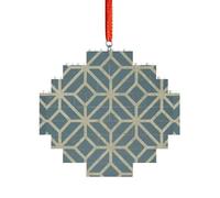 Art Brick Puzzle Lozenge Shaped 3D Jigsaw DIY Building Block Ornament Home Decor Coral Coloured Patterns Print