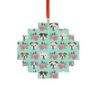 Art Brick Puzzle Lozenge Shaped 3D Jigsaw DIY Building Block Ornament Home Decor Funny English Dog Print