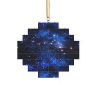 Art Brick Puzzle Lozenge Shaped 3D Jigsaw DIY Building Block Ornament Home Decor Galaxy Night Print