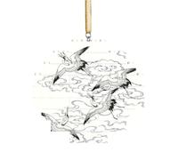 Art Brick Puzzle Lozenge Shaped 3D Jigsaw DIY Building Block Ornament Home Decor Japanese Crane Print