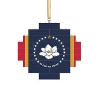 Art Brick Puzzle Lozenge Shaped 3D Jigsaw DIY Building Block Ornament Home Decor Mississippi State Flag Print