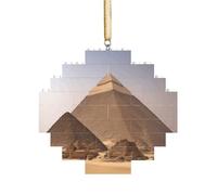 Art Brick Puzzle Lozenge Shaped 3D Jigsaw DIY Building Block Ornament Home Decor Pyramids of Egypt Print