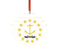 Art Brick Puzzle Lozenge Shaped 3D Jigsaw DIY Building Block Ornament Home Decor Rhode Island State Flag Print
