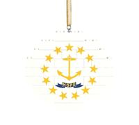 Art Brick Puzzle Lozenge Shaped 3D Jigsaw DIY Building Block Ornament Home Decor Rhode Island State Flag Print