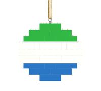 Art Brick Puzzle Lozenge Shaped 3D Jigsaw DIY Building Block Ornament Home Decor Sierra Leone Flag Print