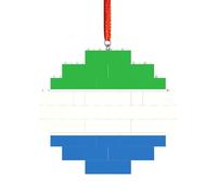 Art Brick Puzzle Lozenge Shaped 3D Jigsaw DIY Building Block Ornament Home Decor Sierra Leone Flag Print