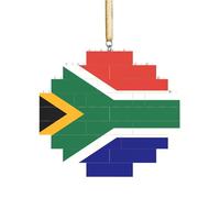 Art Brick Puzzle Lozenge Shaped 3D Jigsaw DIY Building Block Ornament Home Decor South African Flag Print