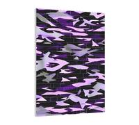 Art Brick Puzzle Set DIY Building Blocks 3D Jigsaw American Camouflage Purple Printed Design Desk Decor 141 Pcs