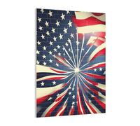 Art Brick Puzzle Set DIY Building Blocks 3D Jigsaw American Flag Firework Printed Design Desk Decor 141 Pcs