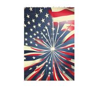 Art Brick Puzzle Set DIY Building Blocks 3D Jigsaw American Flag Firework Printed Design Desk Decor 37 Pcs