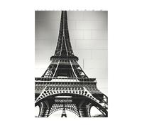 Art Brick Puzzle Set DIY Building Blocks 3D Jigsaw Black Paris Eiffel Tower Printed Design Desk Decor 37 Pcs
