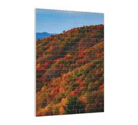 Art Brick Puzzle Set DIY Building Blocks 3D Jigsaw Blue Ridge Parkway Mountains Printed Design Desk Decor 141 Pcs