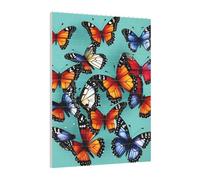 Art Brick Puzzle Set DIY Building Blocks 3D Jigsaw Butterfly and Cello Printed Design Desk Decor 141 Pcs