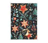 Art Brick Puzzle Set DIY Building Blocks 3D Jigsaw Christmas Day Printed Design Desk Decor 4x5.5 in