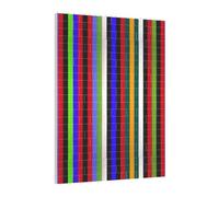 Art Brick Puzzle Set DIY Building Blocks 3D Jigsaw Colored Stripes Printed Design Desk Decor 141 Pcs