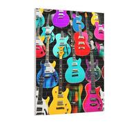 Art Brick Puzzle Set DIY Building Blocks 3D Jigsaw Colorful Guitars Printed Design Desk Decor 141 Pcs