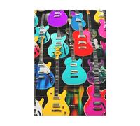 Art Brick Puzzle Set DIY Building Blocks 3D Jigsaw Colorful Guitars Printed Design Desk Decor 37 Pcs