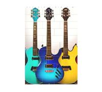 Art Brick Puzzle Set DIY Building Blocks 3D Jigsaw Colorful Guitars Printed Design Desk Decor 37 Pcs