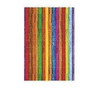 Art Brick Puzzle Set DIY Building Blocks 3D Jigsaw Colour Wooden Printed Design Desk Decor 37 Pcs