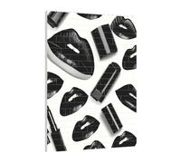 Art Brick Puzzle Set DIY Building Blocks 3D Jigsaw Cool Black Lipstick Lips Printed Design Desk Decor 141 Pcs