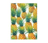 Art Brick Puzzle Set DIY Building Blocks 3D Jigsaw Exotic Tropical Pineapples Printed Design Desk Decor 4x5.5 in