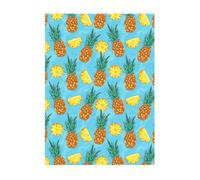 Art Brick Puzzle Set DIY Building Blocks 3D Jigsaw Fresh Pineapple Printed Design Desk Decor 4x5.5 in