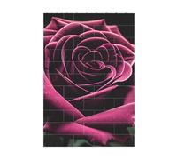 Art Brick Puzzle Set DIY Building Blocks 3D Jigsaw Gothic Rose Printed Design Desk Decor 37 Pcs