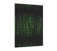 Art Brick Puzzle Set DIY Building Blocks 3D Jigsaw Green Number Binary Printed Design Desk Decor 141 Pcs