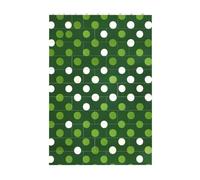 Art Brick Puzzle Set DIY Building Blocks 3D Jigsaw Green Polka Dots Printed Design Desk Decor 37 Pcs