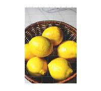 Art Brick Puzzle Set DIY Building Blocks 3D Jigsaw One Basket Lemons Printed Design Desk Decor 37 Pcs