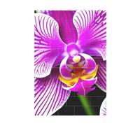 Art Brick Puzzle Set DIY Building Blocks 3D Jigsaw Orchid Flower Printed Design Desk Decor 37 Pcs