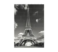 Art Brick Puzzle Set DIY Building Blocks 3D Jigsaw Paris Eiffel Tower and Cloud Printed Design Desk Decor 37 Pcs