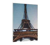 Art Brick Puzzle Set DIY Building Blocks 3D Jigsaw Paris Eiffel Tower Printed Design Desk Decor 141 Pcs