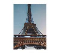 Art Brick Puzzle Set DIY Building Blocks 3D Jigsaw Paris Eiffel Tower Printed Design Desk Decor 4x5.5 in