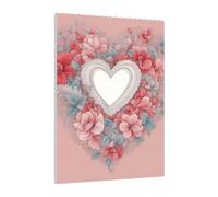 Art Brick Puzzle Set DIY Building Blocks 3D Jigsaw Romantic Heart Printed Design Desk Decor 141 Pcs