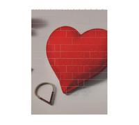 Art Brick Puzzle Set DIY Building Blocks 3D Jigsaw Romantic Red Heart Printed Design Desk Decor 4x5.5 in
