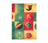 Art Brick Puzzle Set DIY Building Blocks 3D Jigsaw School Math Symbols Printed Design Desk Decor 37 Pcs