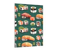 Art Brick Puzzle Set DIY Building Blocks 3D Jigsaw Sushi Food Pattern Printed Design Desk Decor 141 Pcs