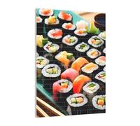 Art Brick Puzzle Set DIY Building Blocks 3D Jigsaw Sushi Printed Design Desk Decor 141 Pcs