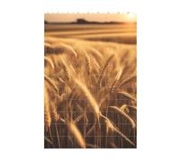 Art Brick Puzzle Set DIY Building Blocks 3D Jigsaw Wheat Field Printed Design Desk Decor 37 Pcs