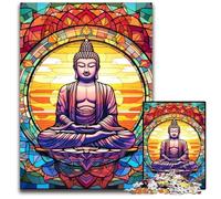 Art Buddha Jigsaws 1000 Pieces for Adults Wooden Jigsaw Puzzles Ideal for Teenagers & Collectors, Travel Gift, Family Activity 50x75CM/19.68x29.52inch