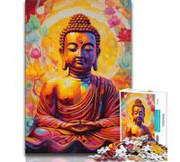 Art Buddha Puzzles for Teenagers Teens 1000pc Puzzle,Stress Reliever Staycation Kill Time with Matching Poster And Trivia Sheet (38x26cm)