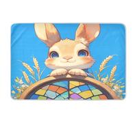 Art Bunny Sky Blue Extra Large Resuable Baby Bed Pad Soft Absorbent Sheet Cover Underpads Non-Slip Travel Mattress for Infant Toddler 52" L x 34" W